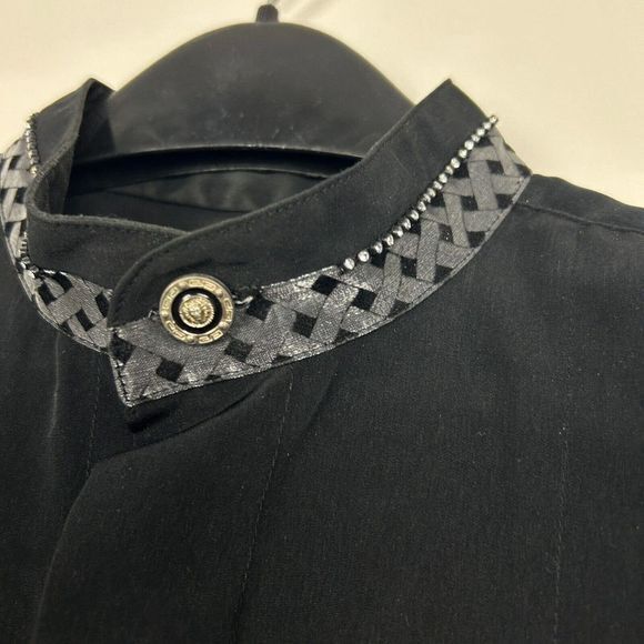 Vintage Pronti Collection By Phita Men's Small Poly Rayon Bedazzled Sparkle - Picture 3 of 7